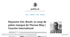 Desktop Screenshot of politis.ch